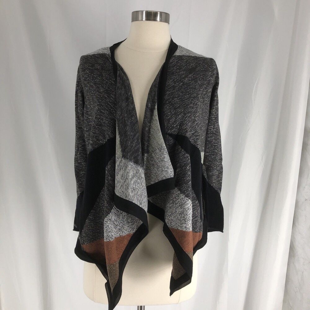 Nic + Zoe Knit Cardigan Womens Sz Petite Medium Abstract